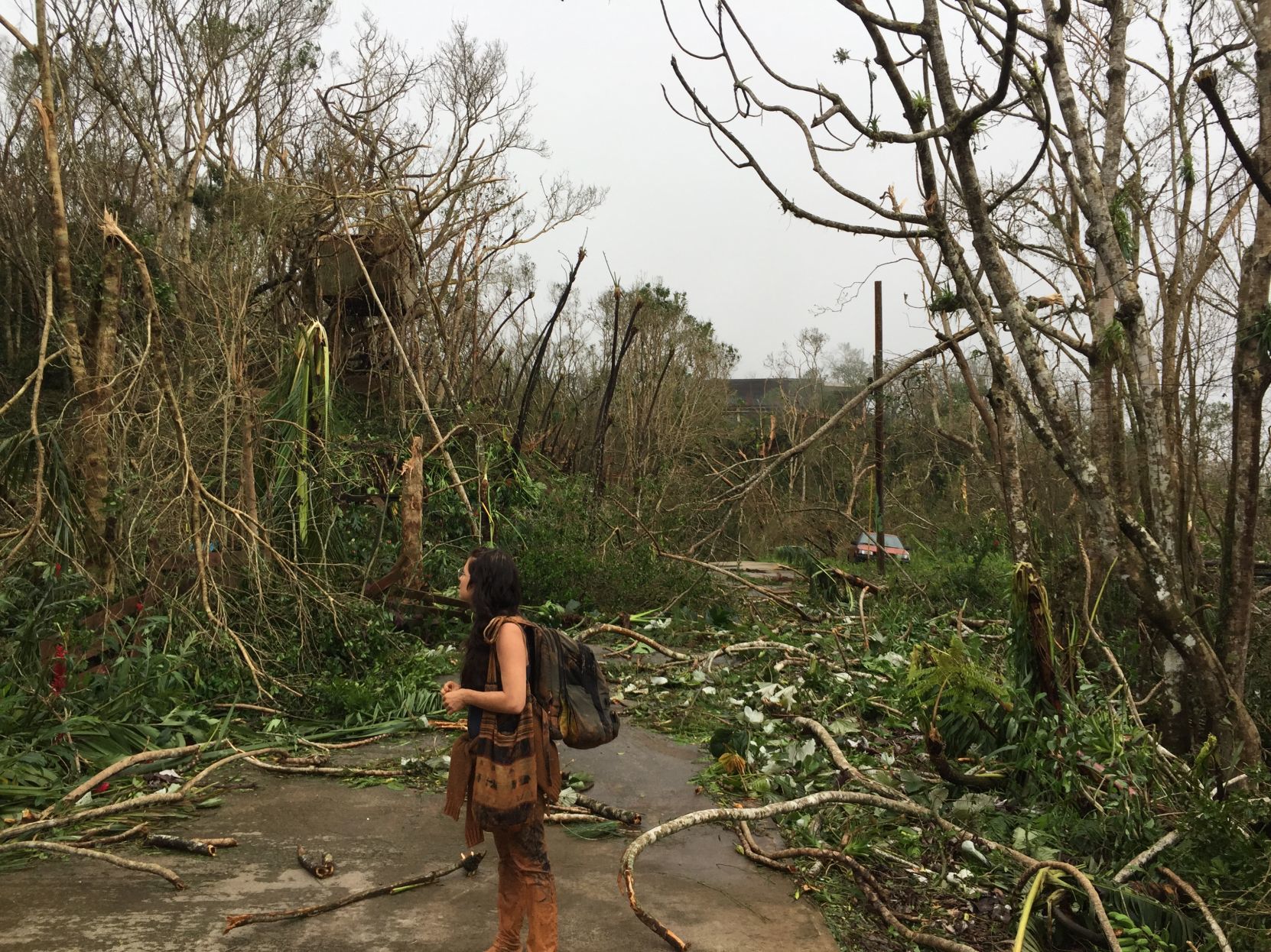 The entrance to our house, completely unrecognizable. Photo by Jose.JPG